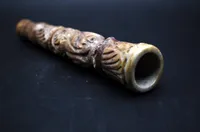 Tubo di peperoncino in pietra di peperoncino fatta a mano in pietra naturale a mano del tubo del fumo accessorio / bong / chakra tubo dell'acqua / impiad largo