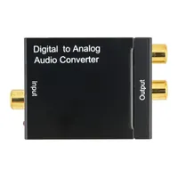 Qualidade Digital Adaptador Optico Coaxial Toslink Sinal para Analog Audio Converter Adaptador Cabo DHL Frete Grátis