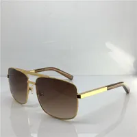 남성 패션 클래식 태도 남성 선글라스 금속 사각형 골드 프레임 안경은 파란색 케이스와 빈티지 스타일 보호 안경을 UV400