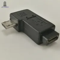 300 stks / partij Micro USB 2.0 5pin Male naar Female M tot F-uitbreiding Connector Adapter Connector 90 graden Rechts Links Hoekig