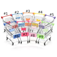 Creative Mini Children Handcart Simulation Bird Parrot Hamster Toy Small Supermarket Shopping Cart Utility Cart Pretend Play Toys Strollers