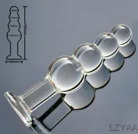 Enorme glazen dildo anale kont plug grote transparante kristallen anale kraal 4 ballen seksspeeltjes voor vrouw man gay erotische speelgoed