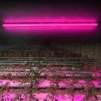 LED växer ljus fullt spektrum för hydroponiska inomhus växter växande grönt, blommande mer ljus med mindre kraftvärme t8 trippel rad d formrör