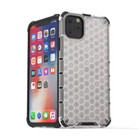 Honeycomb Robust Hybrid Armour Case för iPhone XS Max XR XS X 8 7 6s 6 Plus Cover Transparent Shell Telefon Tillbehör