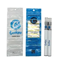 Cookies Disposable Vape Pen Vaporizer Pens E cigarette Kit 280mAh Battery 0.5ml Glass Tank Empty Cartridge with Plastic Tube Packaging