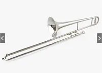 Alto Trombone ottone placcato argento Bb tono B flat strumento di vento con Cupronickel caso Stick di pulizia Bocchino