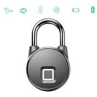 Akıllı Akıllı Parmak İzi Kilidi IP66 Su Geçirmez Anti-Hırsızlık Güvenlik Asma Kilit Thumpprint Anahtar USB Şarj Edilebilir ideal Locker ZW01