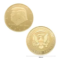 Donald Trump Keep America 2020 Grande pièce en argent plaqué or Superbe pièces commémoratives épreuve numismatique avec des faveurs de réunion du parti Acrylic Case