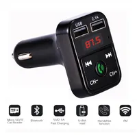 Billiga bil B2 B3 E5 Multifunktion Bluetooth-sändare 2.1a Dual USB Billaddare FM MP3 Player Car Kit Support TF-kort Handsfree