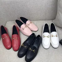 2019 Best High Quality Moccasins Shoes Women Genuine Leather Fashion Loafers Luxury Mules Shoes Horsebit Casual Shoes