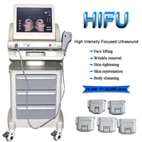 Gesichtheben Home Schönheitsausrüstung Ultraschallmaschine HIFU Frau Hautpflegegerät Körper Limper mit 5 Kartuschen