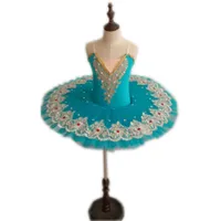 Ballet profesional Tutu Swan Lake Dance Costume Pancake Girls Clásico Ballet Tutu Leotard Dress For Kids