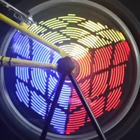 128 RGB LED impermeabile Spoke Anti-biciclette di colore chiaro Modifica programmabile della bicicletta della rotella Accessori Luce