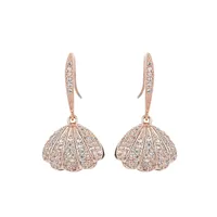 Vendita all'ingrosso-di alta qualità stile coreale shell shell oarrings per le donne dolce cz diamante imitazione perla orecchino ER00820