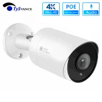 4K POE Caméra Bullet IP Ultra HD 8 mégapixels de surveillance vidéo Audio étanche Caméra CCTV de sécurité pour POE NVR ONVIF H.265