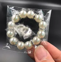 300pcs / Lot perlas blancas anillos de servilleta de la boda de la servilleta de la hebilla para el partido de recepción de boda Decoración de la mesa Material I121