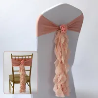 Fornitura di fabbrica sedia coperture e telai Spandex sedie coperture telai decorazioni di nozze raso stretch sedia coperture arco colorato sedia sash