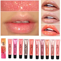 Professionnel SR Marque Lip Make Up Diamond Glitter Étanche Lipgloss Longue Durée Hydratant Shimmer Nude Rouge À Lèvres Liquide Maquillage