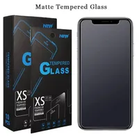 Mat getemperd glazen schermbeschermers Anti -glans vingerafdrukbewijs voor iPhone 14 13 12 11 Pro Max 6 Plus 7 8 5 SE I Telefoon XR XS X