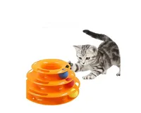 Kot Zabawki Wieża śladów 3 Poziom Cat Tracks Interactive Ball Toy and Feather Fluffy Myszy Zabawka Zestaw do kota, kotek