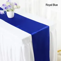 YRYIE 10pcs/pack 30*275cm Cheap Modern Green Pink Satin Table Runner Cloth Red For Home Party Wedding Table Decoration