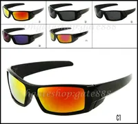 10pcs 여름 클래식 스타일 남성 선글라스 새로운 색상 선글라스 블랙 프레임 아크릴 화염 렌즈 좋은 품질 무료 배송