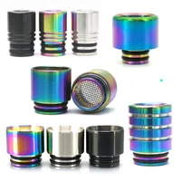 VapeSoon Newest 810 SS Rainbow Sliver Drip Tip Anti-fried oil Drip Tip 510 Drip Tip For TFV8 BABY TFV12 Prince Falcon IJUST 3 etc