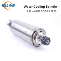Will Fan 2.2KW HQD GDZ-23 Wasserkühlungsspindel Dia 80x235mm 24000RPM ABS-Blatt Acryl Spindelmotor für CNC-Rotiermaschine