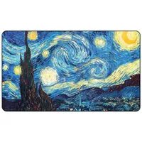 Juego de mesa mágico Tapete de juego: La noche estrellada de Van Gogh 1889 2.60 * 35 cm tamaño Estera de tabla Alfombra de juego Alfombra de juego