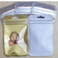 7 * 11 cm 8 * 13 cm 8 * 16cm Chiaro Plastica Zipper non tessuto Revelbles Reseable Retail Bag per accessori per telefoni cellulari Pacchetto linea dati