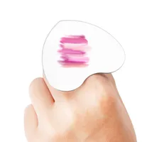 Сердце палец кольцо цветная палитра из нержавеющей стали макияж крем для смешивания пластины косметический маникюр ногтей полированный гельский инструмент