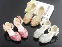Adorável cor-de-rosa ouro prata flor meninas 'calçados de crianças meninas sapatos de casamento menina kids' acessórios tamanho 26-37 s321022