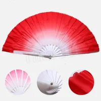 heiße 20pcs neue Ankunfts-chinesische Tanz Fan Silk Weil 5 Farben erhältlich für White Fan Knochen Hochzeit PartywareT2I5658