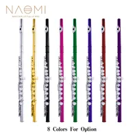 Naomi Kapalı 16 Delik Flüt C Anahtar Konser Flüt Cupronickel Gümüş Kaplama Flüt