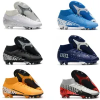 الأزياء الزئبقية Superfly Vi Soccer Shoes 360 Elite FG XII 12 CR7 SE Ronaldo Neymar Mens Superfly 7 Elite FG Football Boots المرابط US6.5-11