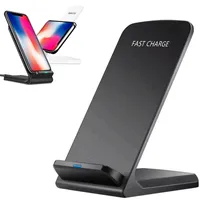 2 Coils Wireless Charger For iPhone 12 X 8 8 Plus Qi Wireless Fast Charging Stand Pad For Samsung Note 8 S8 S7 All Qi-enabled Smartphones