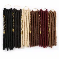 12inch 2pcs / embalar Synthetic Faux Locs Crochet Tranças tranças macia Dread Hair Extensions alta fibra Temperatura