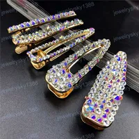 Colorido Crystal Rhinestone Letter Hair Clips Lady Wedding Party Hair Pins Fashion Girl Letter Barrettes Mujer Hair Accession