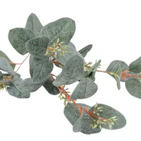 인공 열매 그린 유칼립투스 지점 가짜 과일 잎 가정 숍 결혼식 꽃꽂이 장식 꽃