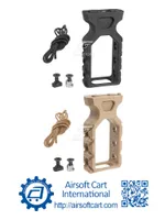 ACI PTG Paracord Tactical anged foregrip Handstop Hand Stop for KeyMod and M-LOK MLOK (Black/Tan)