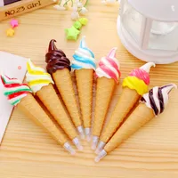Şeker renkli dondurma tükenmez kalem buzdolabı çıkartmalar okul malzemeleri dondurma kalem anaokulu hediye kırtasiye