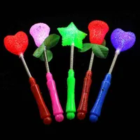 LED Glow Stick Light Up Rice Particed Spring Star Rose Shaking Glow Stick for Party Wedding Decoration Toys HHA1024