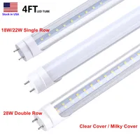 4FT LED-butiksljus 4 fot 18W 22W 28W LED-rörbelysning SMD 2835 Lampor T8 G13 Fluorescerande rörlampa 5000K 6000K