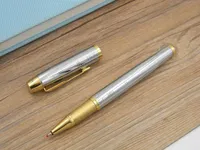3pc Office Metal Present Parker Stainless Golden Arrow Clip Rolle Ball Pen Promotion