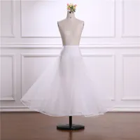A-linha longa tule anágua para vestido de noiva crinolina anágua underskirt uma camada aro de malha saia branca rockabilly