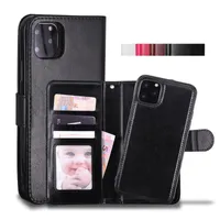Cyberstore Phone Case Leather Wallet Case Magnetic 2in1 Detachable Cover Cases For iPhone 11 Pro xs Max 7 8 Samsung Note10 S10 Plus