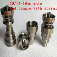 Titanium Nail Domeless Universal Male/Female Fit 10mm 14mm 18mm 6in1