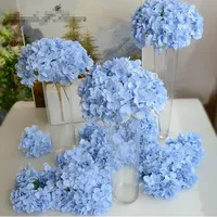 Simulierter Hortena-Kopf Erstaunliche bunte dekorative Blume für Hochzeits-Party künstliche Hortensie Seiden-DIY-Blumen-Dekoration