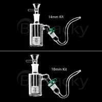 New 14mm 18mm Matrix Perc Glass Ash Catcher Bubbler With J-Hooks Adapter J hooks Glass Pipes And Glass Bowl Hookah Kits For Smoking