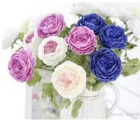 la flor de la simulación Paeonia lactiflora, flor de loto occidental, flores de la boda de gama alta, productos para el hogar Entrega gratuita L919